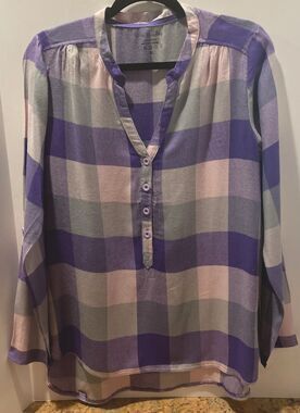 Vera Bradley Ophelia Mauve Pink Gray Tunic Top NWT Size S See Measurements